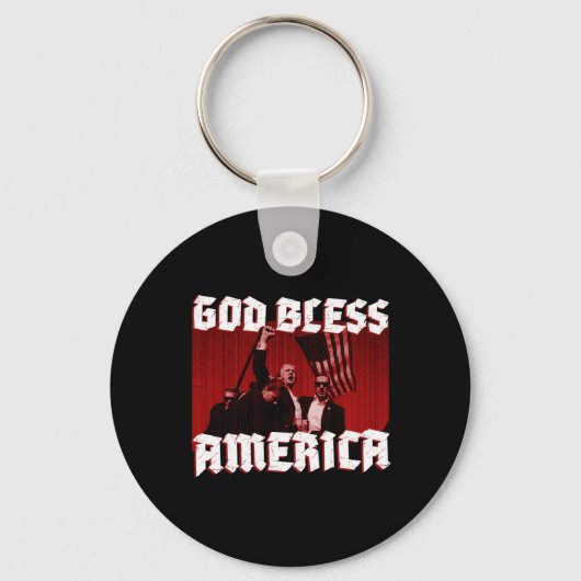 ラリー射撃、 発砲God Bless America In 2024 キーホルダー (正面)