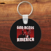 ラリー射撃、 発砲God Bless America In 2024 キーホルダー (正面)