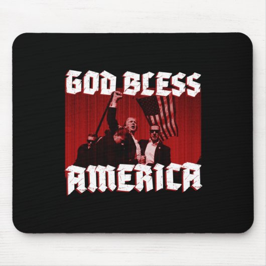 ラリー射撃、 発砲God Bless America In 2024 マウスパッド (正面)