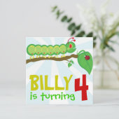 ラリー幼虫の誕生日のパーティの招待状 招待状 (スタンド正面)