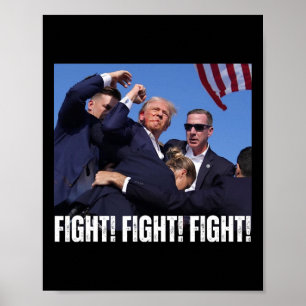ラリー戦いTee – トランプ戦い!戦え!戦え! ポスター