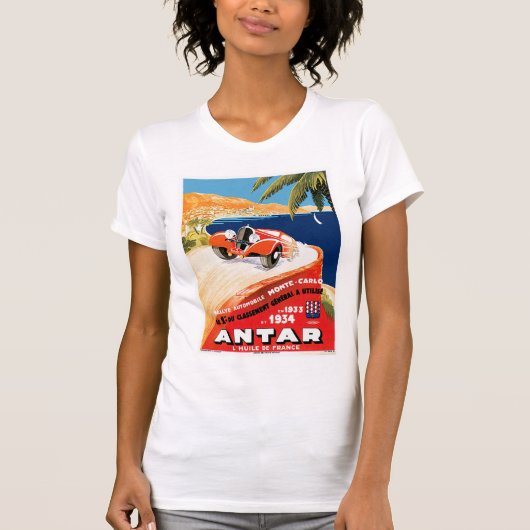 ラリー自動車デモンテカルロ Tシャツ (正面)