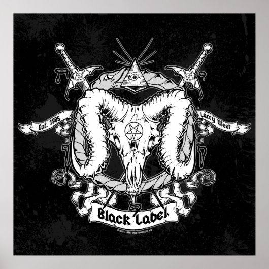 ラリー・ウェストのブラックラベル ポスター (正面)