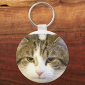 ラリー・ザ・ダウニング通りキャット顔 キーホルダー (正面)