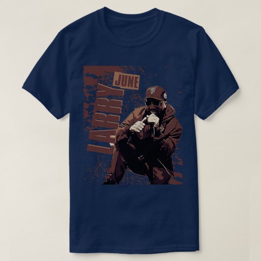 ラリー・ジューンヒップホップ Tシャツ (デザイン正面)