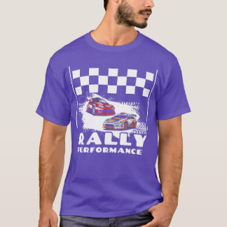 ラリー・パフォーマンス・モータースポーツ・レーシングカー ビンテージ ファ Tシャツ