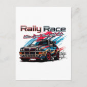 ラリー・レースヴィンテージ – スピードがワイルド・サイドに出会う時! ポストカード (正面)