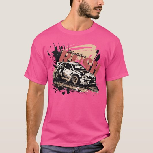 ラリー レース カー ビンテージ フレンド Tシャツ (正面)