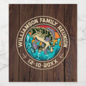 ラルグムウスベースレトロサンセットファミリー懇親会 ワインラベル (シングルラベル)