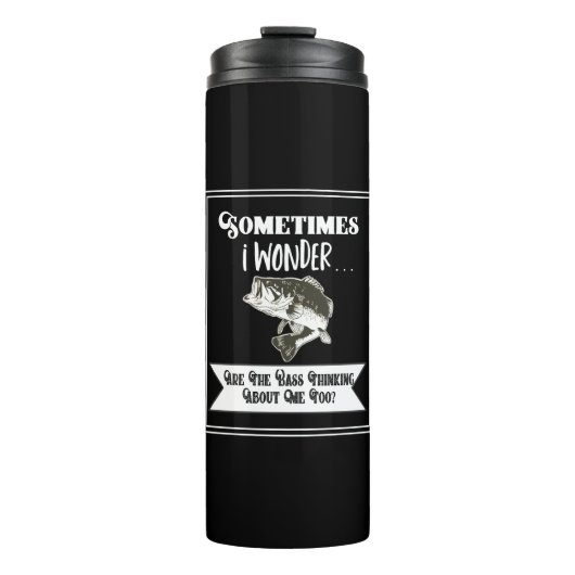 ラルゲおもしろいムウスベース魚釣り引用文男性へ タンブラー (正面)