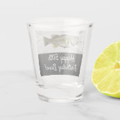 ラルゲカッコいいムウスベース魚釣り50誕生日 ショットグラス (裏面)