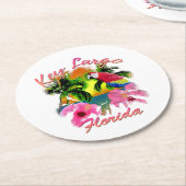 ラルゴのフロリダの熱帯主鍵 ラウンドペーパーコースター (アングル)