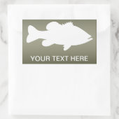 ラルジェムウスベース魚釣りテンプレート 長方形シール (バッグ)