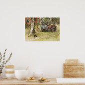 ラルソンブレックファーストアンダーザビッグ樺の木 ポスター (キッチン)