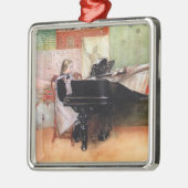 ラルソン遊のはかりで測有名な絵画娘の メタルオーナメント (左)