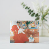 ラルソン – Dora Lamm夫人と二人の息子 ポストカード (スタンド正面)