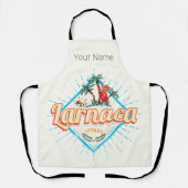 ラルナカキプロスレトロカクテルヴィンテージサンセット エプロン (正面)