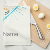 ラルナカキプロスレトロカクテルヴィンテージサンセット キッチンタオル (四つ折り)