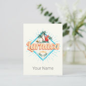 ラルナカキプロスレトロカクテルヴィンテージサンセット シーズンポストカード (スタンド正面)