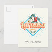 ラルナカキプロスレトロカクテルヴィンテージサンセット シーズンポストカード (正面/裏面)