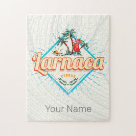 ラルナカキプロスレトロカクテルヴィンテージサンセット ジグソーパズル