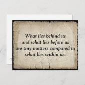 ラルフウォルドエマーソンの引用文オン ポストカード (正面/裏面)