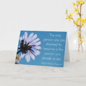 ラルフウォルドエマーソン引用文グリーティングカード カード (黄色い花)