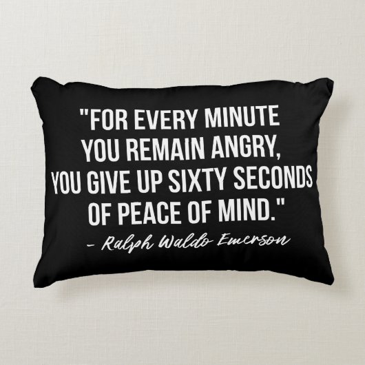ラルフウォルドエマーソン怒引用文 アクセントクッション (正面)