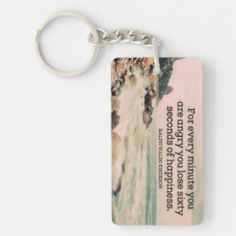 ラルフウォルドエマーソン感動的引用文ハピネス キーホルダー