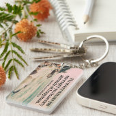 ラルフウォルドエマーソン感動的引用文ハピネス キーホルダー (正面右)