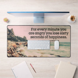 ラルフウォルドエマーソン感動的引用文ハピネス デスクマット