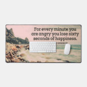 ラルフウォルドエマーソン感動的引用文ハピネス デスクマット (キーボード&マウス)