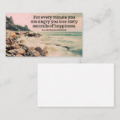 ラルフウォルドエマーソン感動的引用文ハピネス ノートカード (正面/裏面)