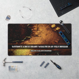 ラルフウォルドエマーソン感動的引用文リッチハート デスクマット