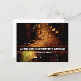 ラルフウォルドエマーソン感動的引用文リッチハート ポストカード