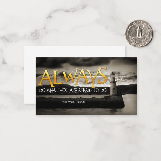 ラルフウォルドエマーソン感動的引用文常時 ノートカード (正面/裏面インサイチュ)