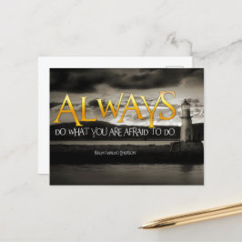 ラルフウォルドエマーソン感動的引用文常時 ポストカード