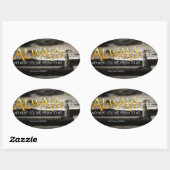 ラルフウォルドエマーソン感動的引用文常時 楕円形シール (シート)