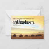 ラルフウォルドエマーソン感動的引用文熱意 ノートカード (正面)