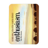 ラルフウォルドエマーソン感動的引用文熱意 マグネット (縦)