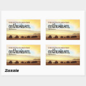 ラルフウォルドエマーソン感動的引用文熱意 長方形シール (シート)