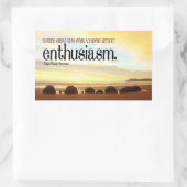 ラルフウォルドエマーソン感動的引用文熱意 長方形シール (バッグ)