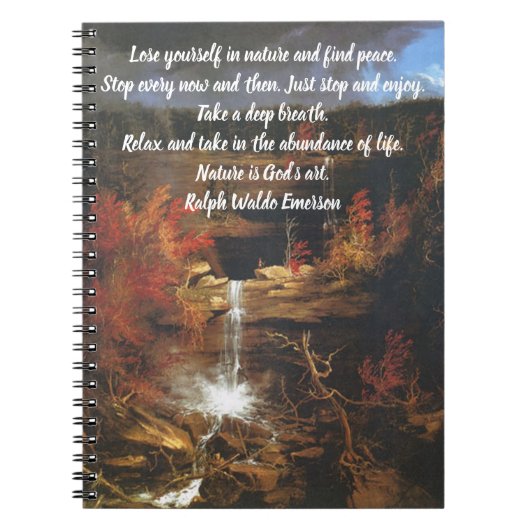 ラルフウォルドエマーソン自然引用文 ノートブック (正面)