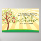 ラルフウォルド感動的エマーソン引用文「あなた」 ポスター (正面)