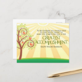 ラルフウォルド感動的エマーソン引用文「あなた」 ポストカード