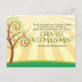 ラルフウォルド感動的エマーソン引用文「あなた」 ポストカード (正面)