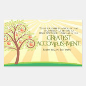 ラルフウォルド感動的エマーソン引用文「あなた」 長方形シール (正面)