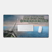 ラルフウォルド感動的エマーソン引用文"ライブ" デスクマット (キーボード&マウス)