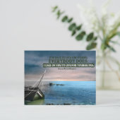 ラルフウォルド感動的エマーソン引用文"ライブ" ポストカード (スタンド正面)