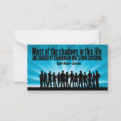 ラルフウォルド感動的エマーソン引用文「影」 ノートカード (正面)